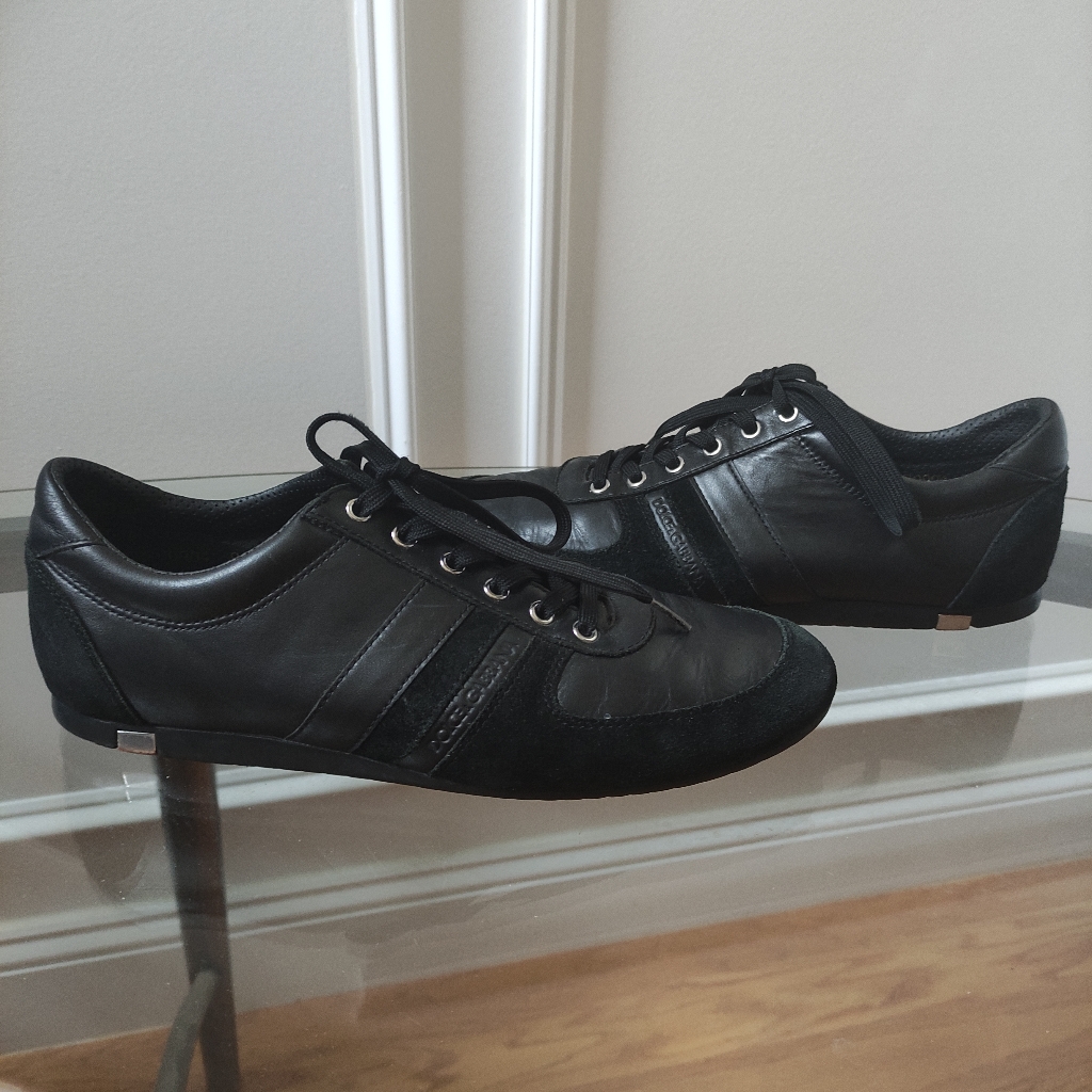 Dolce & Gabbana Logo Leather Sneakers Men's 9